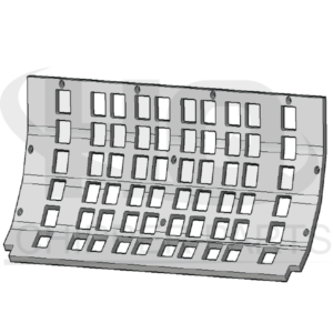 Screening basket, Material: Hardox 500 25 mm, Model: Jenz, SKU: J271 Screening basket