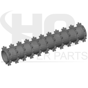 Driven axle pipe with gears