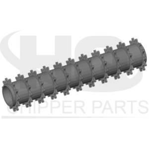 Driven axle pipe with gear