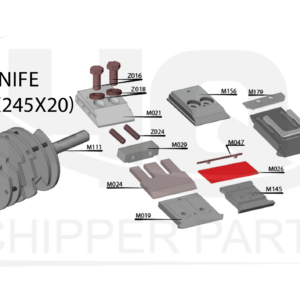 ROTOR (DRUM) PARTS (200 mm wide knife)