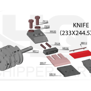 ROTORTEILE (TROMMEL) (233 mm breites Messer, 2 Schnitte)