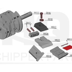 ROTORTEILE (TROMMEL) (168 mm breites Messer)