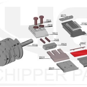 ROTOR (DRUM) PARTS (200 mm wide knife)