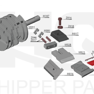 ROTOR (DRUM) PARTS (168 mm wide knife)