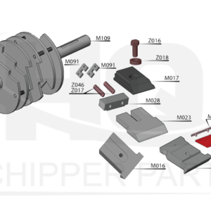 ROTORTEILE (TROMMEL) (168 mm breites Messer)