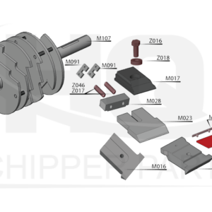 PIEZAS DEL ROTOR (TAMBOR) (cuchilla de 168 mm de ancho)