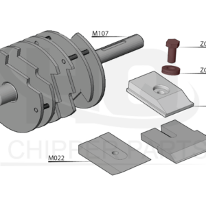 ROTORTEILE (TROMMEL) (164,5 mm breites Messer)